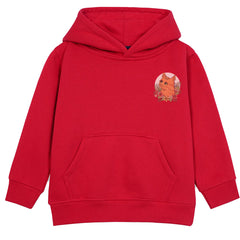 CUTE CAT RED GIRLS FLEECE HOODIE