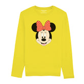 DIGITAL PRINTED MINNIE JUNIOR BLAZING YELLOW COLOR GIRLS LONG SLEEVE T.SHIRT