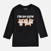 Digital Printed I'm Cute Junior Girls Long Sleeve T.Shirt