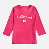DIGITAL PRINTED HELLO KITTY JUNIOR PARADISE PINK COLOR GIRLS LONG SLEEVE T.SHIRT