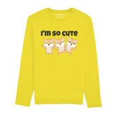 I’M CUTE JUNIOR BLAZING YELLOW COLOR GIRLS LONG SLEEVE T.SHIRT