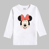 DIGITAL PRINTED MINNIE JUNIOR SNOW-WHITE COLOR GIRLS LONG SLEEVE T.SHIRT