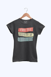 TYPOGRAPHY JUNIOR JET BLACK COLOR GIRLS T.SHIRT