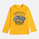 VINTAGE BIKE JUNIOR BOY YELLOW BOYS LONG SLEEVE T-SHIRT