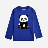 Digital Printed Cute Panda Junior Boys Long Sleeve T.Shirt