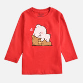 DIGITAL PRINTED MILK & MOCHA JUNIOR FEISTA COLOR GIRLS LONG SLEEVE T.SHIRT