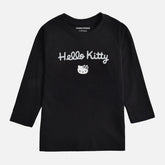 DIGITAL PRINTED HELLO KITTY JUNIOR JET BLACK COLOR GIRLS LONG SLEEVE T.SHIRT