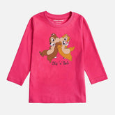 Digital Printed Chip & Dale Junior Girls Long Sleeve T.Shirt