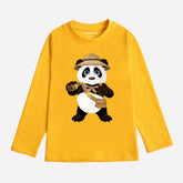 PIRATE PANDA JUNIOR BOYS YELLOW LONG SLEEVE T-SHIRT