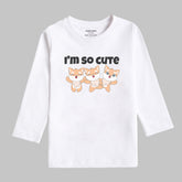 Digital Printed i'm Cute Junior Girls Long Sleeve T.shirt