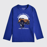 MONSTAR TRUCK JUNIOR NAVY PEONY COLOR BOYS LONG SLEEVE T.SHIRT