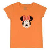 ORANGE PRINTED MINNIE JUNIOR GIRLS T.SHIRT