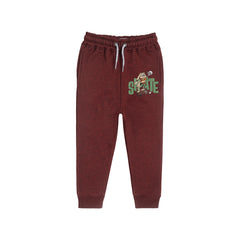 SKATE JUNIOR BOY BURGUNDY COLOR FLEECE TRACK SUIT