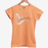 PRINTED THANK YOU JUNIOR ORANGE GIRLS T.SHIRT