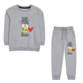 Thank You Junior Boy Track Suit Grey Header Color