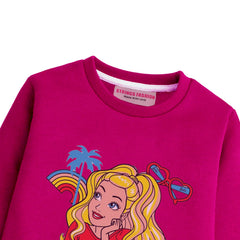 BARBIE RED GIRLS LONG SLEEVE SWEAT-SHIRT