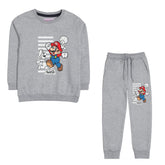 SUPER MARIO JUNIOR BOY GREY HEADER TRACK SUIT