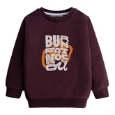 BURN FOR FAT JUNIOR MEHOON COLOR BOYS LONG SLEEVE SWEAT-SHIRT