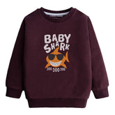 Baby Shark junior Maroon Color Boys Long Sleeve Sweat-Shirt