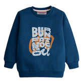 BURN FAT NOT OIL NAVY BOYS LONG SLEEVE SWEAT-SHIRT