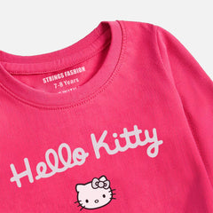 Digital Printed Hello Kitty Junior Girls Long Sleeve T.Shirt