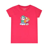 PARADISE PINK PAW PRINTED JUNIOR GIRLS T-SHIRT