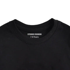 Junior Jet Black Color Girls Long Sleeve T.Shirt