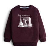 DIGITAL TREASURE PRINTED Maroon Color Boys Long Sleeve Sweat-Shirt