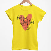 HEART JUNIOR C.YELLOW GIRLS T.SHIRT