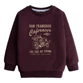 SAN FRANCISCO JUNIOR MEHOON COLOR BOYS LONG SLEEVE SWEAT-SHIRT