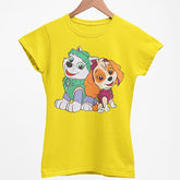 PAW JUNIOR C.YELLOW GIRLS T.SHIRT