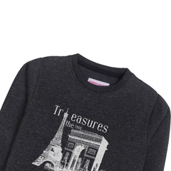 TREASURES CHARCOAL BOYS LONG SLEEVE SWEAT-SHIRT
