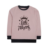 Digital Printed Junior Pink Header Color Girls Long Sleeve Sweat-Shirt