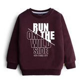 DIGITAL RUN OUT PRINTED Maroon Color Boys Long Sleeve Sweat-Shirt
