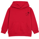 BUTTERFLIES RED GIRLS FLEECE HOODIE