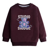 Studio Shodwe junior Maroon Color Boys Long Sleeve Sweat-Shirt