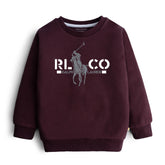 DIGITAL POLO PRINTED Maroon Color Boys Long Sleeve Sweat-Shirt