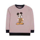 Digital Printed Kafi Cute Junior Pink Header Color Girls Long Sleeve Sweat-Shirt