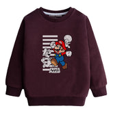 SUPER MARIO MEHOON COLOR BOYS LONG SLEEVE SWEAT-SHIRT