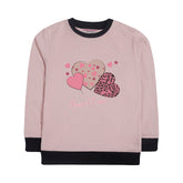 SWEET TIME PINK GIRLS LONG SLEEVE SWEAT-SHIRT