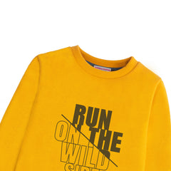 RUN ON THE WILD SIDE FLEECE MUSTERED SWEATSHIRT