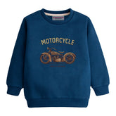 MOTORCYCLE NAVY BOYS LONG SLEEVE SWEAT-SHIRT