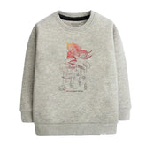 Printed Make Your Dream Junior Grey Header Color Girls Long Sleeve Sweat-Shirt