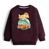 DIGITAL HELLO SUNSHINE PRINTED Maroon Color Boys Long Sleeve Sweat-Shirt