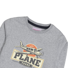 PLANE GREY HEADER BOYS SWEAT-SHIRT
