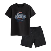 AMERICAN BIKE BOYS SHORT SLEEVE BLACK T.SHIRT & SHORTS