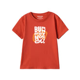 BURN FATE NOTE OIL PRINTED RED JUNIOR BOYS T.SHIRT