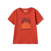 RED GRAPHICS LIFE COURT T-SHIRT