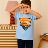 SKY BLUE GRAPHIC T-SHIRT PRINTED BORCELLE