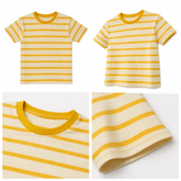 F.STRIPER YELLOW AND WHITE JUNIOR BOYS T.SHIRT